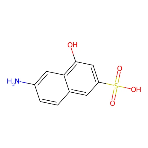 2-Amino-8-hydroxynaphthalene-6-sulfonic acid structure