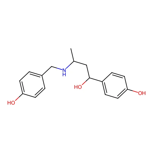 4-[[[4-Hydroxy-4-(4-hydroxyphenyl)butan-2-yl]amino]methyl]phenol structure