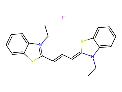 3,3'-Diethylthiacarbocyanine iodide structure