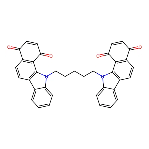 11-[5-(1,4-Dioxobenzo[a]carbazol-11-yl)pentyl]benzo[a]carbazole-1,4-dione structure