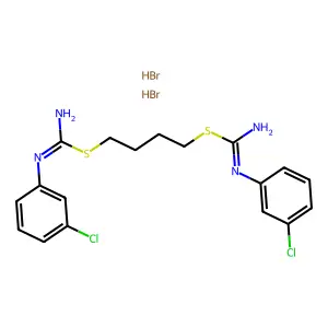 Pseudourea, 2,2'-butylenebis(1-(m-chlorophenyl)-2-thio-, dihydrobromide structure