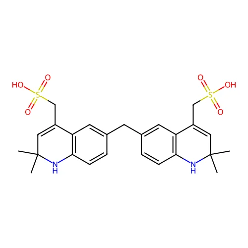 6,6'-Methylenebis(2,2-dimethyl-4-methanesulfonic acid-1,2-dihydroquinoline) structure