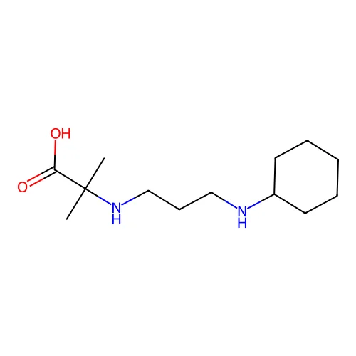 N-(3-(Cyclohexylamino)propyl)-2-methylalanine structure