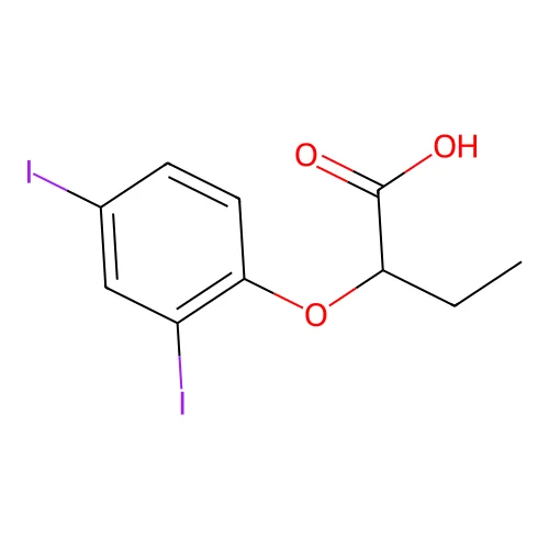 2-(2,4-Diiodophenoxy)butanoic acid structure