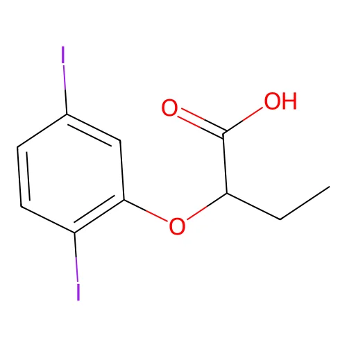 2-(2,5-Diiodophenoxy)butanoic acid structure