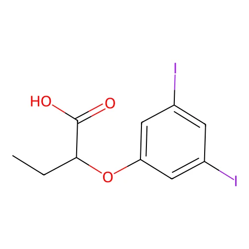 Butyric acid, 2-(3,5-diiodophenoxy)- structure