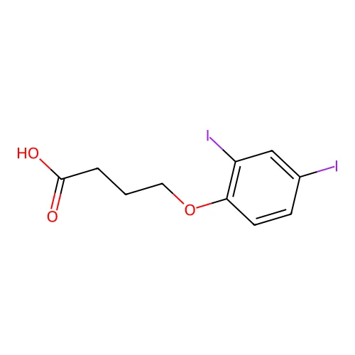 Butyric acid, 4-(2,4-diiodophenoxy)- structure