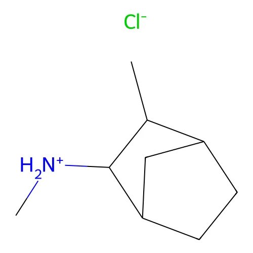 2-Norbornanamine, N,3-dimethyl-, hydrochloride structure