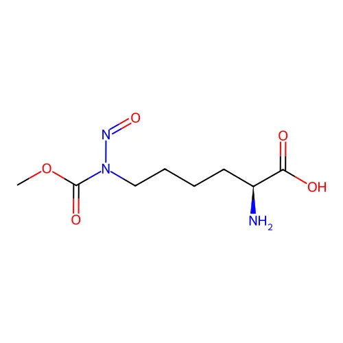 Lysine, N(sup 6)-(methoxycarbonyl)-N(sup 6)-nitroso-, L- structure