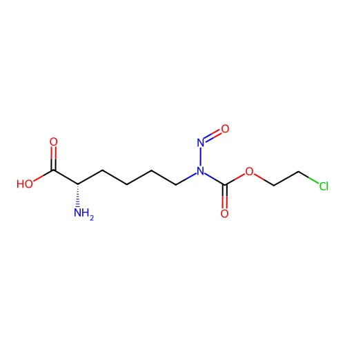 Lysine, N(sup 6)-((2-chloroethoxy)carbonyl)-N(sup 6)-nitroso-, L- structure