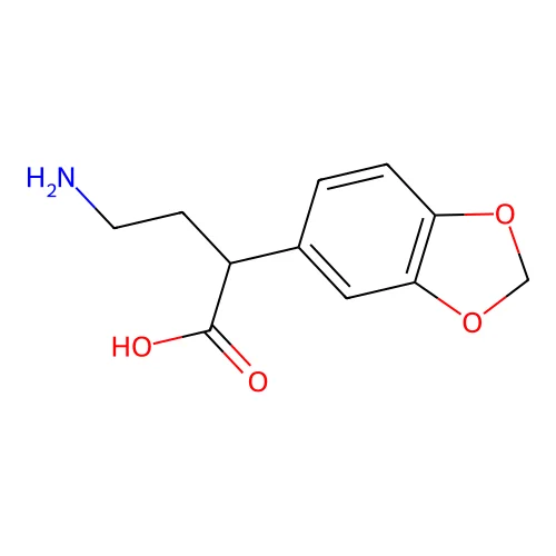 4-Amino-2-(1,3-benzodioxol-5-yl)butanoic acid structure