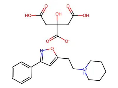 3-Phenyl-5-(2-piperidinoethyl)isoxazole structure
