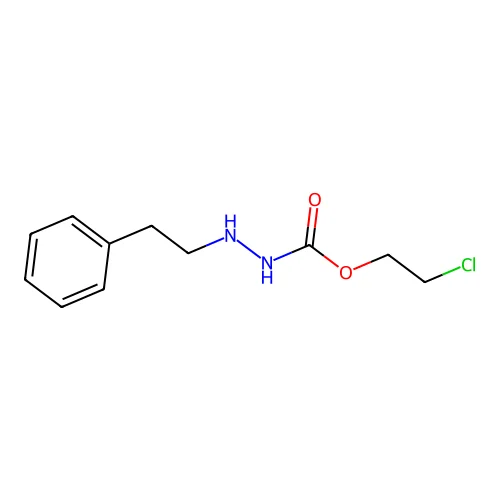 2-chloroethyl N-(2-phenylethylamino)carbamate structure