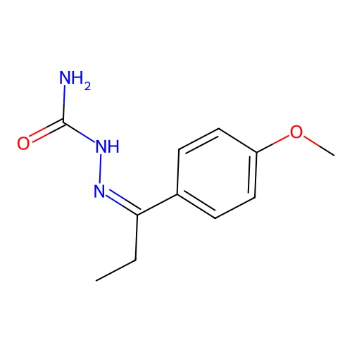 [(Z)-1-(4-methoxyphenyl)propylideneamino]urea structure