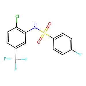 Benzenesulfonamide, N-(2-chloro-5-(trifluoromethyl)phenyl)-4-fluoro- structure