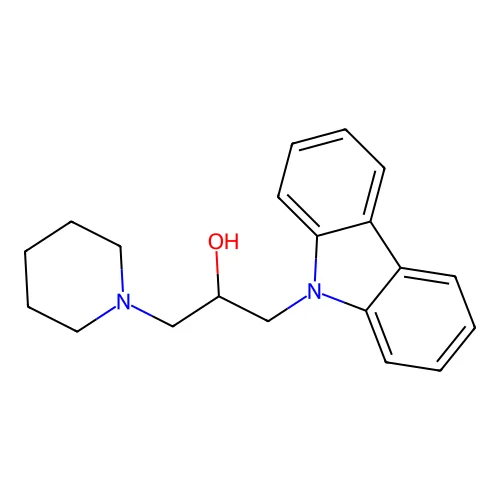 9H-Carbazole-9-ethanol, alpha-(1-piperidinylmethyl)- structure