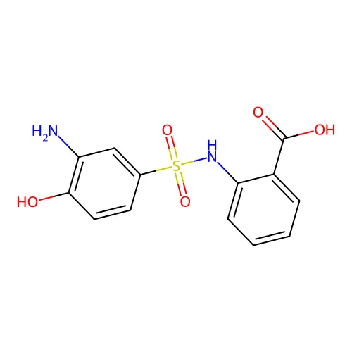 N-(4-Hydroxymetanilyl)anthranilic acid structure