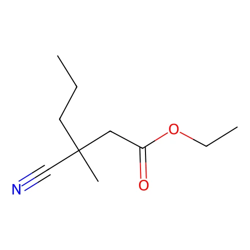 Ethyl 3-cyano-3-methylhexanoate structure