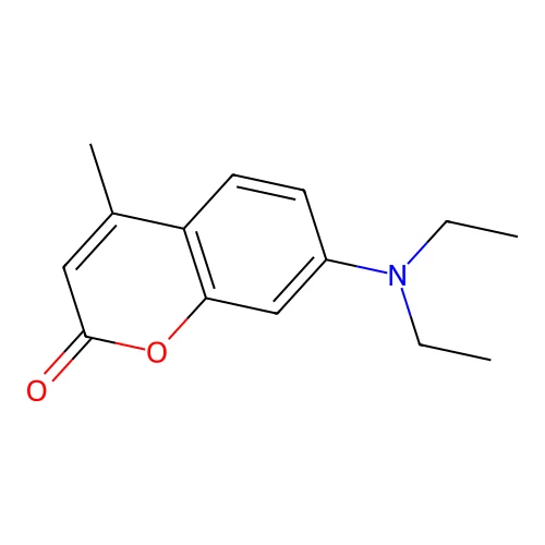 4-Methyl-7-diethylaminocoumarin structure