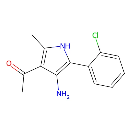 Ethanone, 1-(4-amino-5-(2-chlorophenyl)-2-methyl-1H-pyrrol-3-yl)- structure