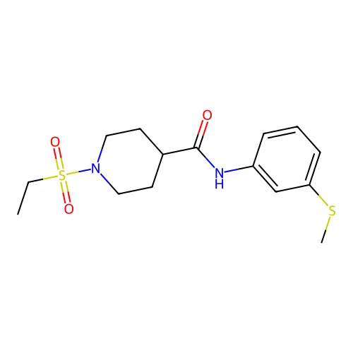 1-ethylsulfonyl-N-(3-methylsulfanylphenyl)piperidine-4-carboxamide structure