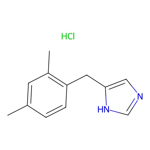 1H-Imidazole, 4-((2,4-dimethylphenyl)methyl)-, monohydrochloride structure