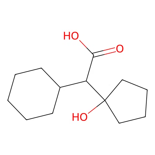 2-Cyclohexyl-2-(1-hydroxycyclopentyl)acetic acid structure