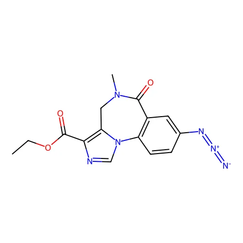 ethyl 8-azido-5-methyl-6-oxo-4H-imidazo[1,5-a][1,4]benzodiazepine-3-carboxylate structure