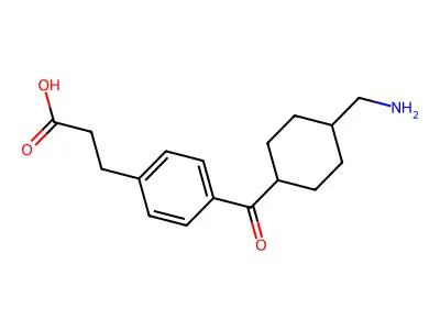 3-(4-((4-(Aminomethyl)cyclohexyl)carbonyl)phenyl)propanoic acid structure
