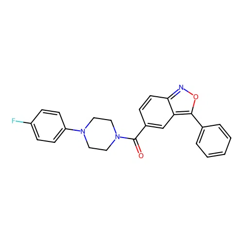 5-[4-(4-Fluorophenyl)piperazine-1-carbonyl]-3-phenyl-2,1-benzoxazole structure