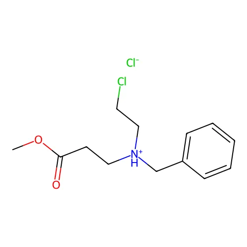beta-Alanine, N-benzyl-N-(2-chloroethyl)-, methyl ester, hydrochloride structure