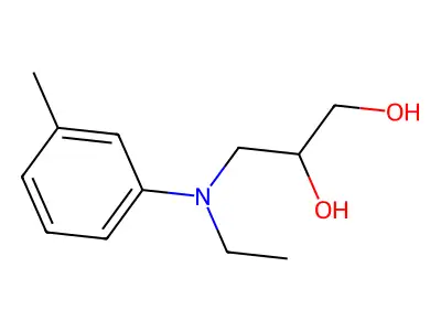 1,2-Propanediol, 3-(ethyl(3-methylphenyl)amino)- structure