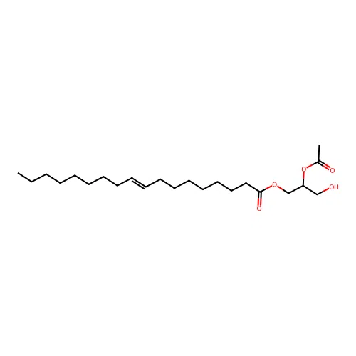 (2-acetyloxy-3-hydroxypropyl) (E)-octadec-9-enoate structure