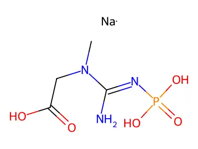 Phosphocreatine disodium salt structure