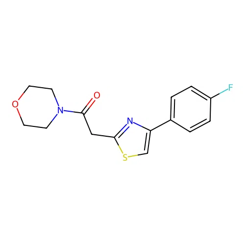 2-[4-(4-Fluorophenyl)-1,3-thiazol-2-yl]-1-(morpholin-4-yl)ethan-1-one structure