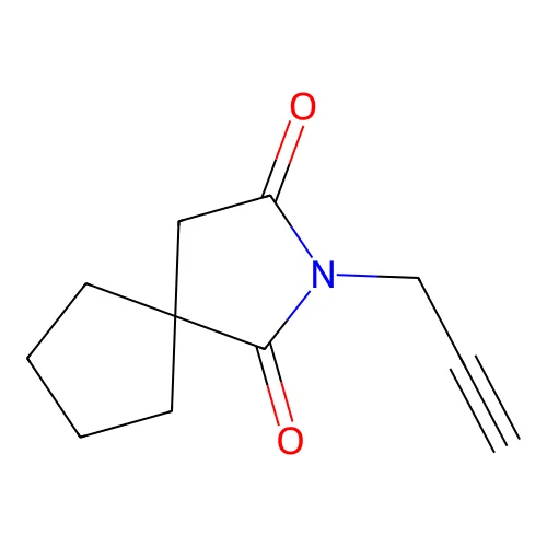 2-Azaspiro(4.4)nonane-1,3-dione, 2-(2-propynyl)- structure