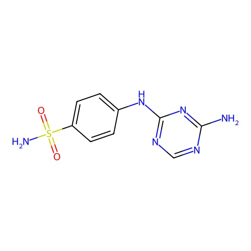 4-((4-Amino-1,3,5-triazin-2-yl)amino)benzenesulfonamide structure