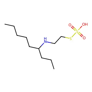 Ethanethiol, 2-(4-nonyl)amino-, hydrogen sulfate (ester) structure