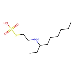 Ethanethiol, 2-(3-nonyl)amino-, hydrogen sulfate (ester) structure