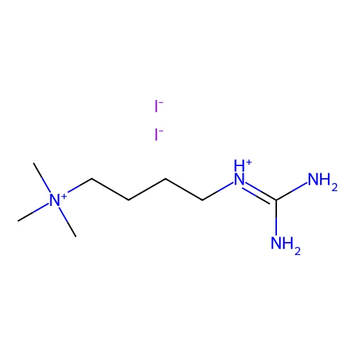 4-Carbamimidamido-N,N,N-trimethylbutan-1-aminium iodide--hydrogen iodide (1/1/1) structure