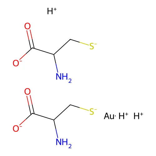 Bis(L-cysteinato)gold(I) structure