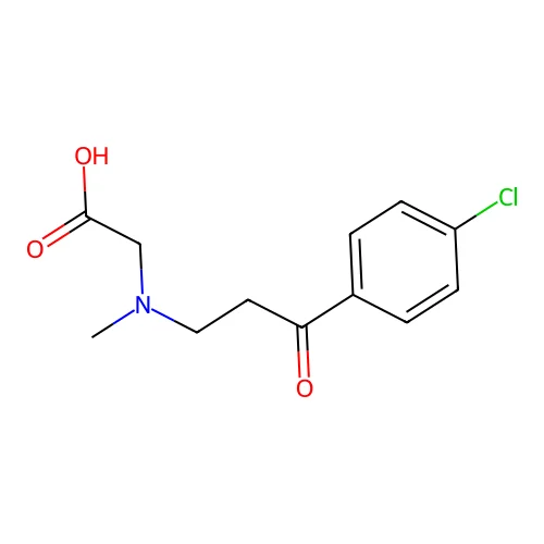 Glycine, N-(3-(4-chlorophenyl)-3-oxopropyl)-N-methyl- structure