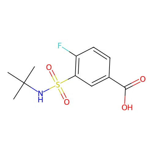 3-(Tert-butylsulfamoyl)-4-fluorobenzoic acid structure