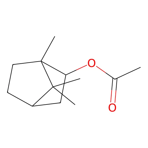 Acetic acid 1,7,7-trimethyl-bicyclo(2.2.1)hept-2-yl ester structure