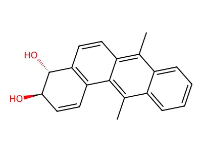 (3R,4R)-7,12-Dimethyl-3,4-dihydrobenzo(a)anthracene-3,4-diol structure