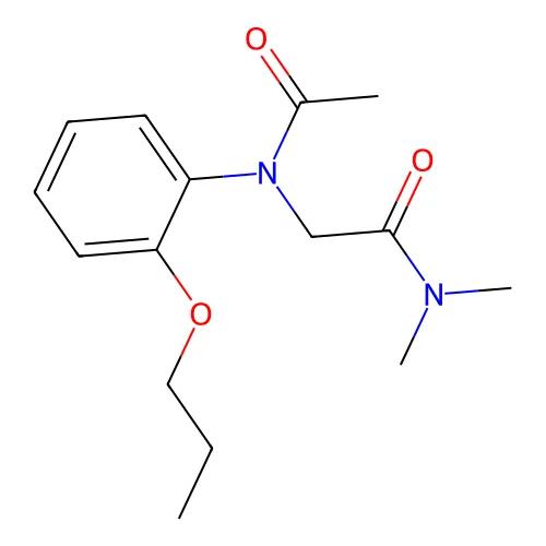 Acetanilide, N-(dimethylcarbamoylmethyl)-2'-propoxy- structure