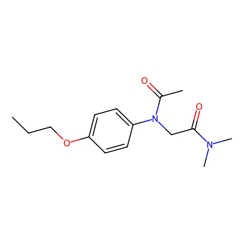 Acetanilide, N-(dimethylcarbamoylmethyl)-4'-propoxy- structure