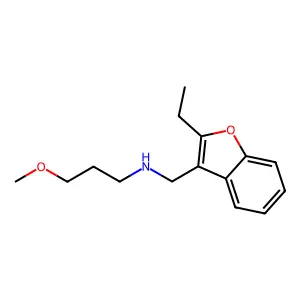 3-Benzofuranmethylamine, 2-ethyl-N-(3-methoxypropyl)- structure