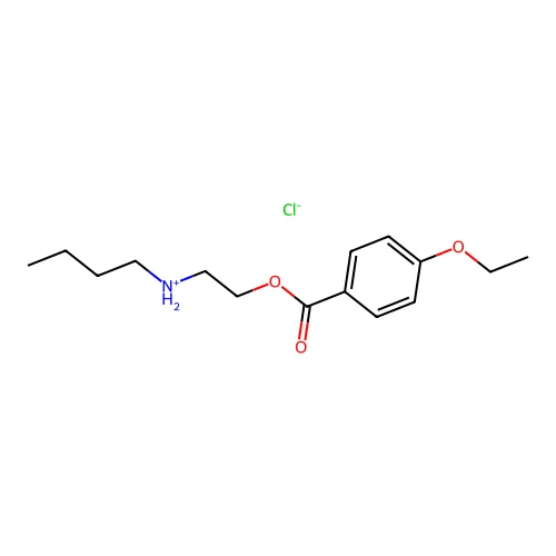 2-(Butylamino)ethyl 4-ethoxybenzoate--hydrogen chloride (1/1) structure