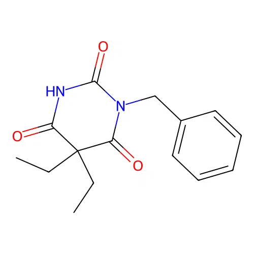 1-Benzyl-5,5-diethylbarbituric acid structure